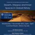 Deserts, steppes and inner spaces Nov 2012